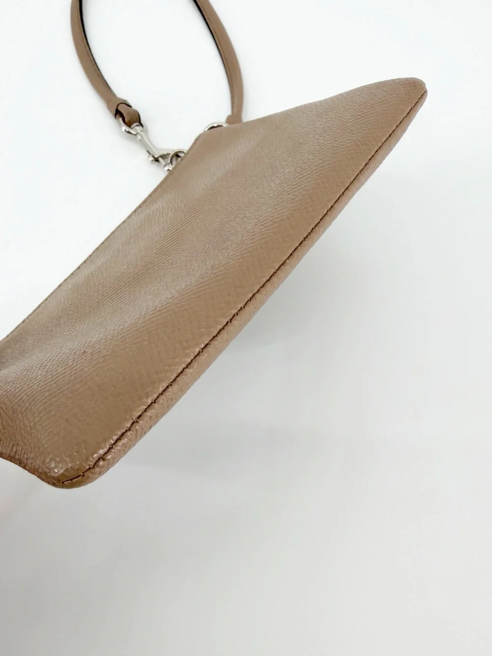 Coach Corner Zip Colorblock Wristlet Crossgrain Leather